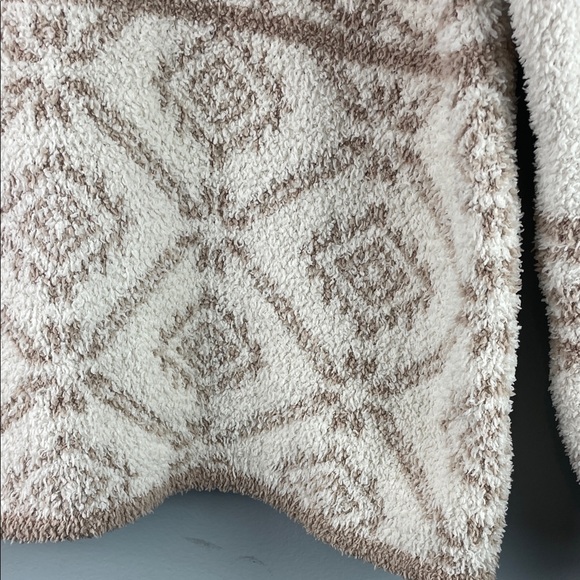 Knox Rose Cream & Taupe Sherpa Half-Zip Pullover Size M - Picture 7 of 10